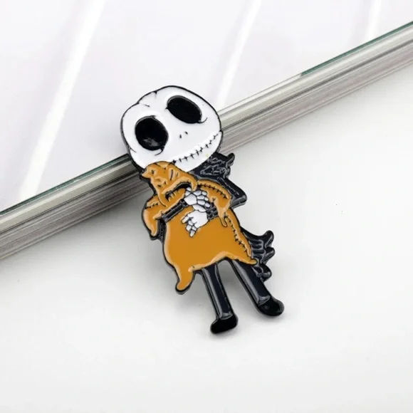 Jack Skellington with Oogie Boogie Enamel Pin - Picture 4 of 4